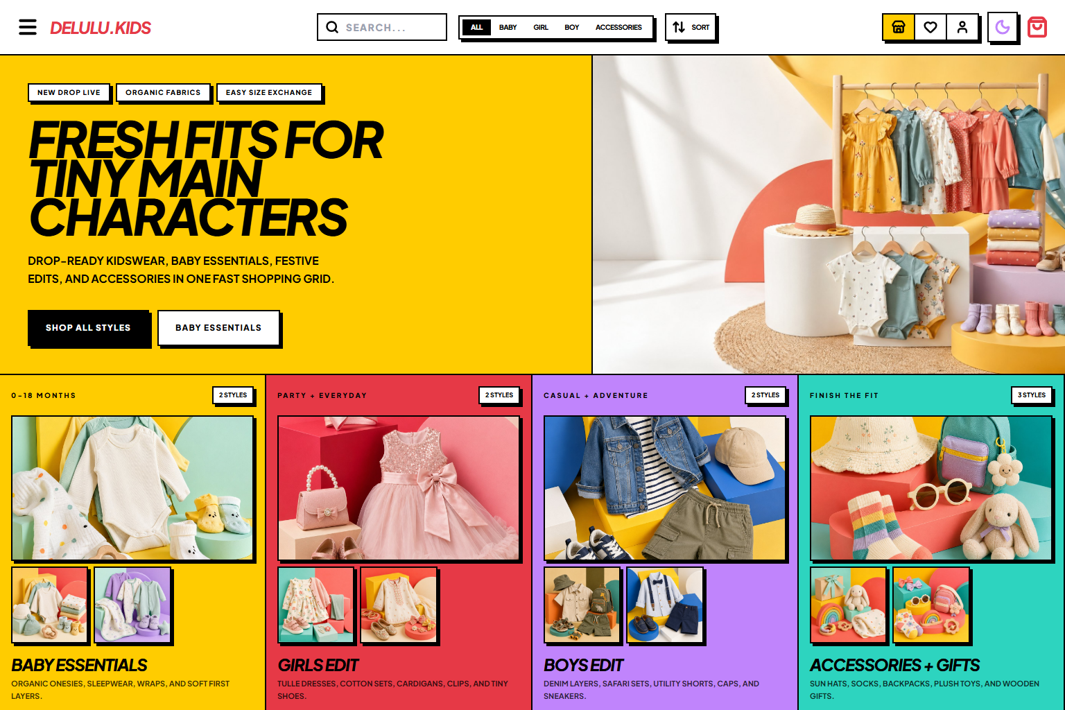 Delulu Kids website preview